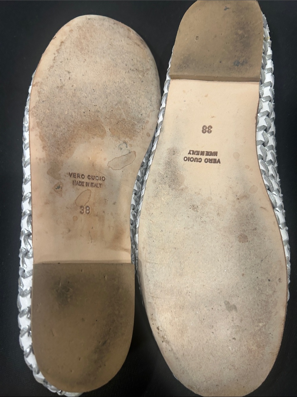 White Woven Ballet Flats - Women's Casual Slip-On - Picture 5 of 6